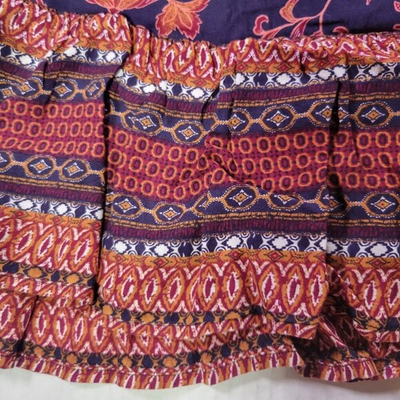 Beachlunchlounge Collection Women Boho Floral Peplum Peasant Blouse Size M - Picture 3 of 10